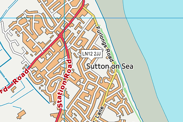 King Georges Playing Fields (Sutton-on-sea) map (LN12 2JJ) - OS VectorMap District (Ordnance Survey)