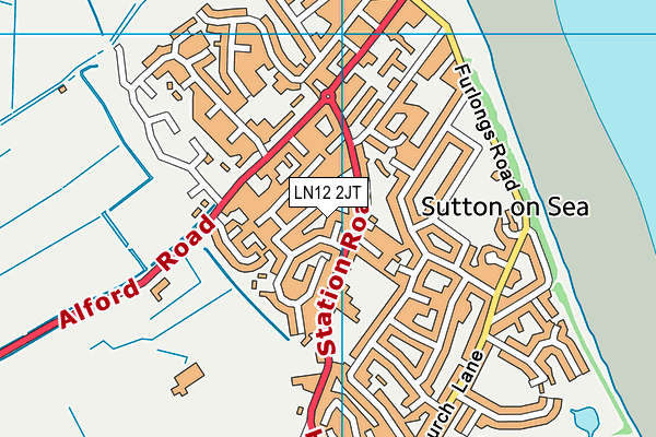 LN12 2JT map - OS VectorMap District (Ordnance Survey)