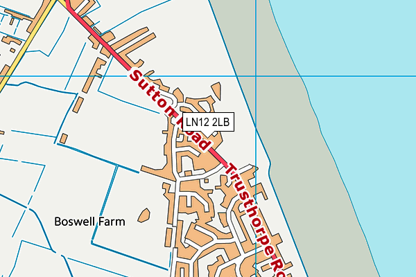 LN12 2LB map - OS VectorMap District (Ordnance Survey)