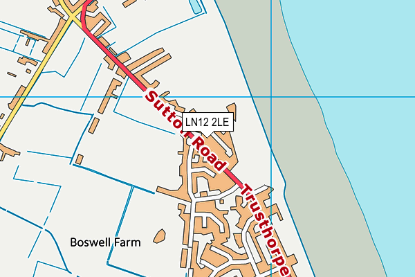 LN12 2LE map - OS VectorMap District (Ordnance Survey)