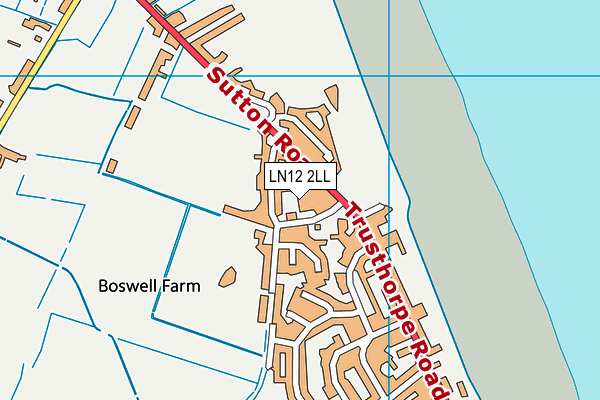 LN12 2LL map - OS VectorMap District (Ordnance Survey)