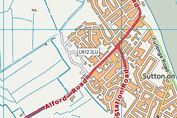 LN12 2LU map - OS VectorMap District (Ordnance Survey)