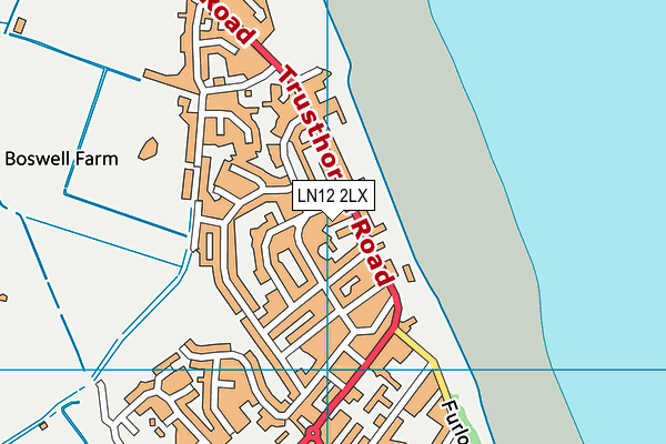 LN12 2LX map - OS VectorMap District (Ordnance Survey)
