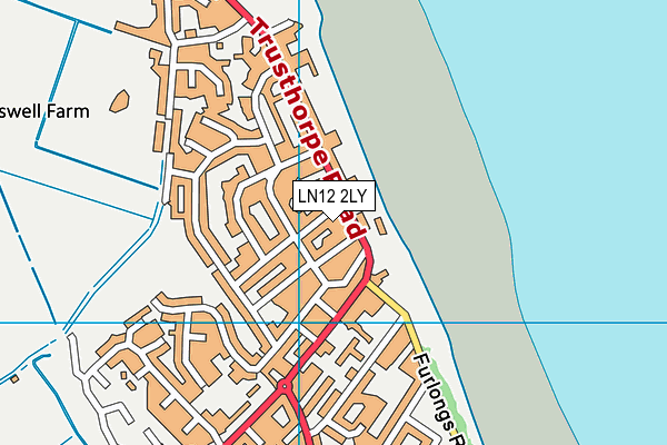 LN12 2LY map - OS VectorMap District (Ordnance Survey)