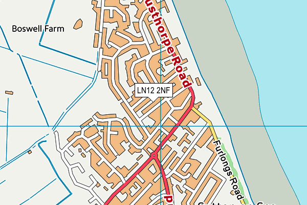 LN12 2NF map - OS VectorMap District (Ordnance Survey)
