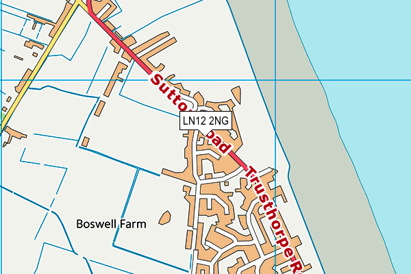LN12 2NG map - OS VectorMap District (Ordnance Survey)