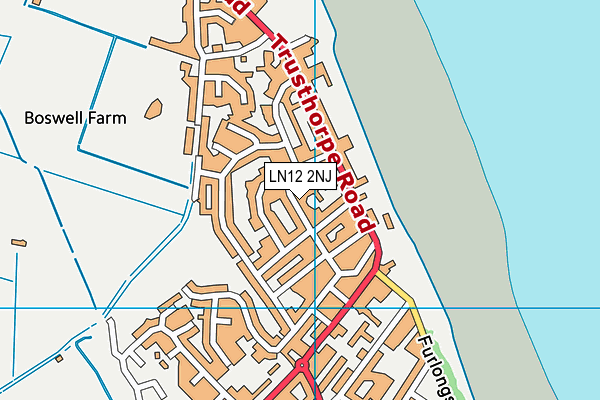 LN12 2NJ map - OS VectorMap District (Ordnance Survey)