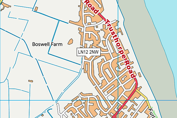 LN12 2NW map - OS VectorMap District (Ordnance Survey)