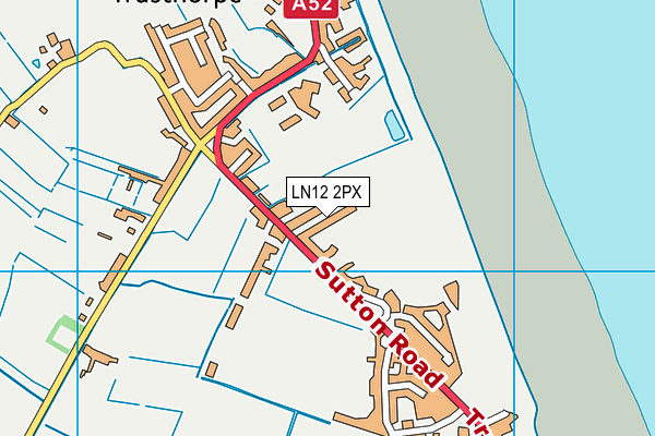 LN12 2PX map - OS VectorMap District (Ordnance Survey)
