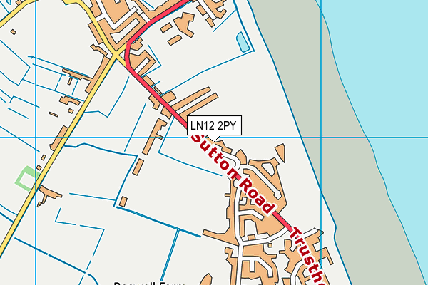 LN12 2PY map - OS VectorMap District (Ordnance Survey)