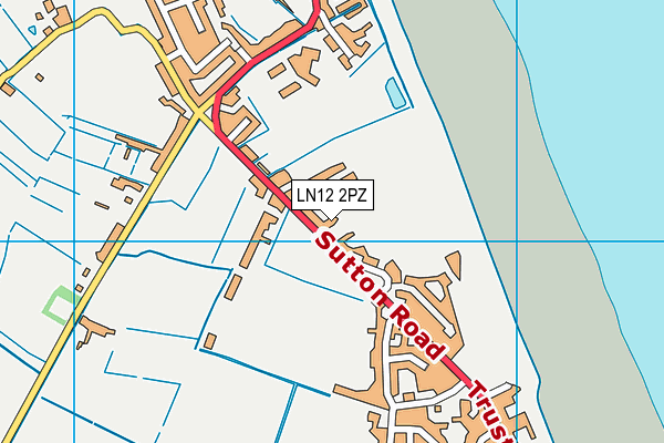 LN12 2PZ map - OS VectorMap District (Ordnance Survey)