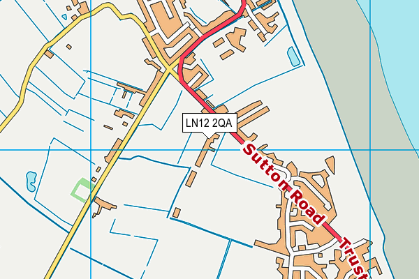 LN12 2QA map - OS VectorMap District (Ordnance Survey)