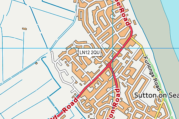 LN12 2QU map - OS VectorMap District (Ordnance Survey)