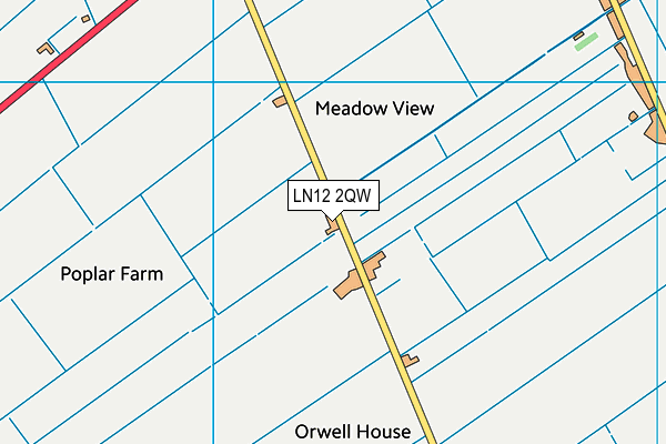 LN12 2QW map - OS VectorMap District (Ordnance Survey)