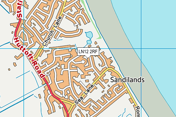 LN12 2RF map - OS VectorMap District (Ordnance Survey)