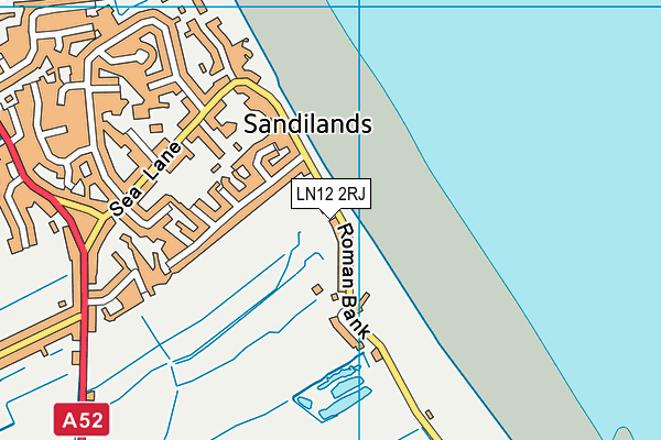 Sandilands Golf Club (Closed) map (LN12 2RJ) - OS VectorMap District (Ordnance Survey)