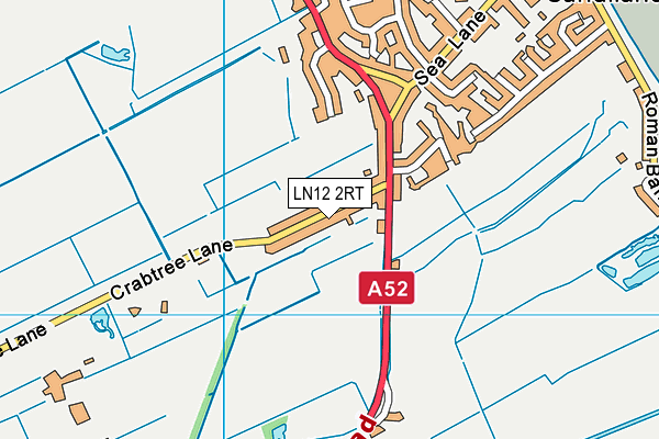 LN12 2RT map - OS VectorMap District (Ordnance Survey)