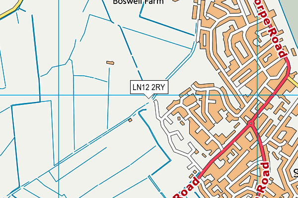 LN12 2RY map - OS VectorMap District (Ordnance Survey)