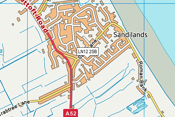 LN12 2SB map - OS VectorMap District (Ordnance Survey)