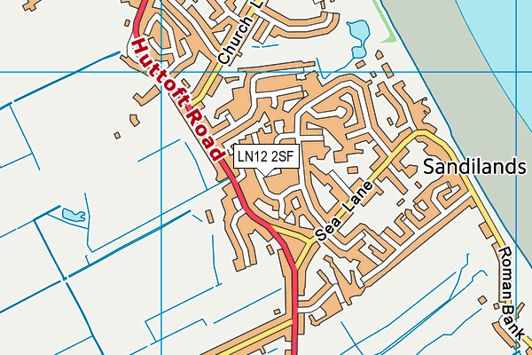 LN12 2SF map - OS VectorMap District (Ordnance Survey)