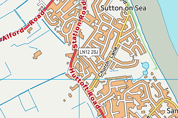 LN12 2SJ map - OS VectorMap District (Ordnance Survey)