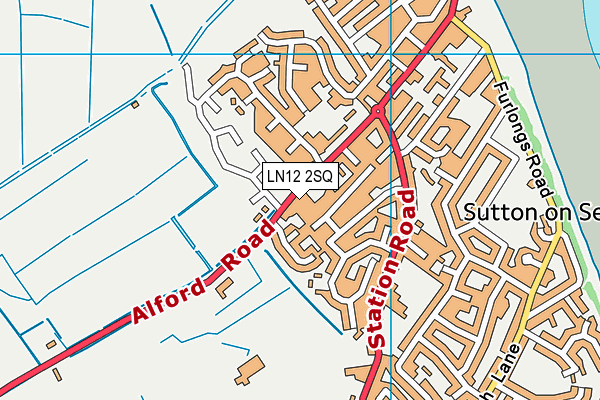 LN12 2SQ map - OS VectorMap District (Ordnance Survey)