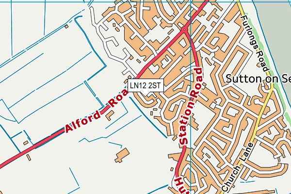 LN12 2ST map - OS VectorMap District (Ordnance Survey)