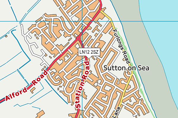 LN12 2SZ map - OS VectorMap District (Ordnance Survey)