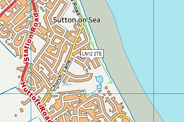 LN12 2TE map - OS VectorMap District (Ordnance Survey)