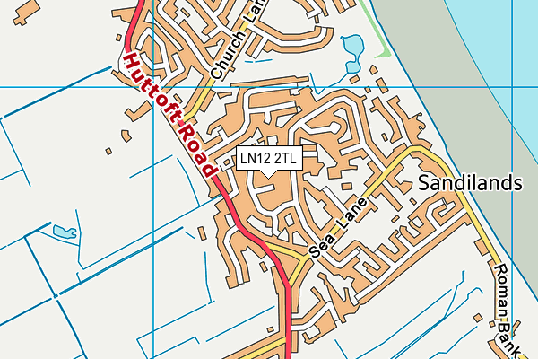 LN12 2TL map - OS VectorMap District (Ordnance Survey)