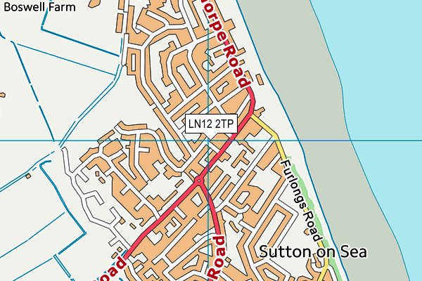 LN12 2TP map - OS VectorMap District (Ordnance Survey)