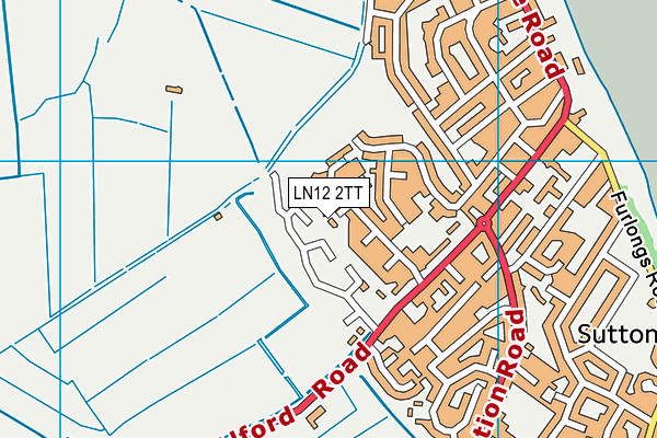 LN12 2TT map - OS VectorMap District (Ordnance Survey)