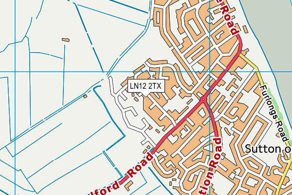 LN12 2TX map - OS VectorMap District (Ordnance Survey)