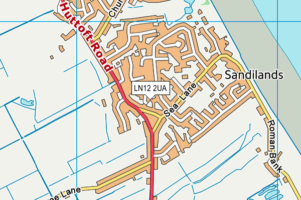 LN12 2UA map - OS VectorMap District (Ordnance Survey)