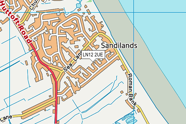 LN12 2UE map - OS VectorMap District (Ordnance Survey)