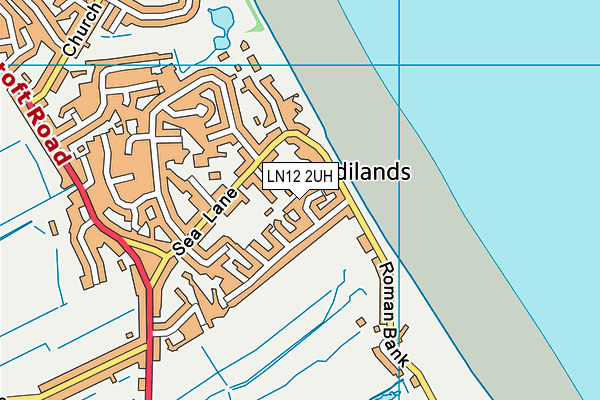 LN12 2UH map - OS VectorMap District (Ordnance Survey)