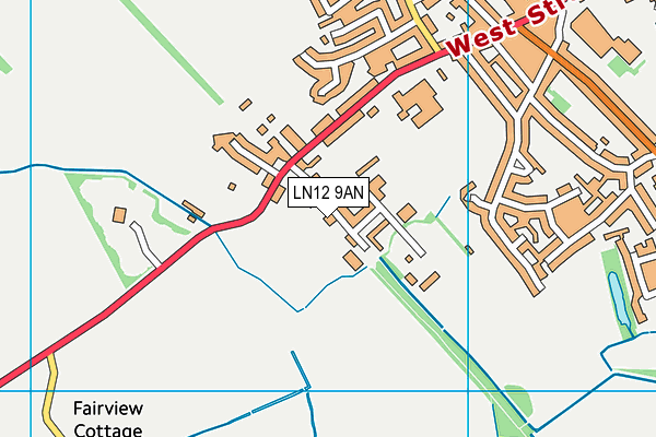 LN12 9AN map - OS VectorMap District (Ordnance Survey)