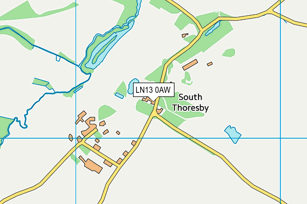 LN13 0AW map - OS VectorMap District (Ordnance Survey)