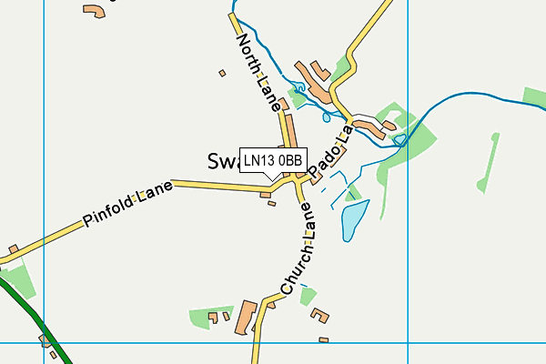 LN13 0BB map - OS VectorMap District (Ordnance Survey)