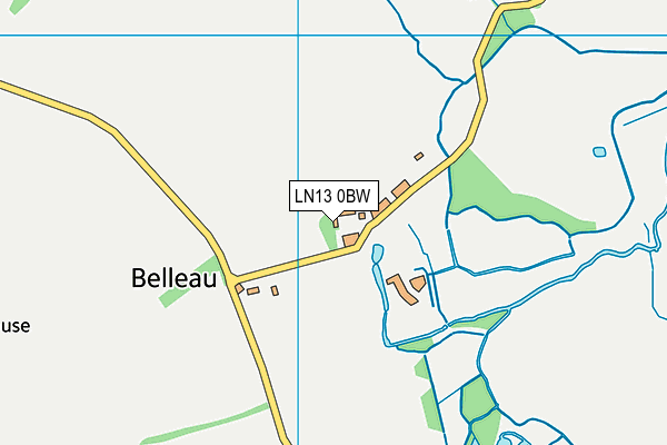 LN13 0BW map - OS VectorMap District (Ordnance Survey)