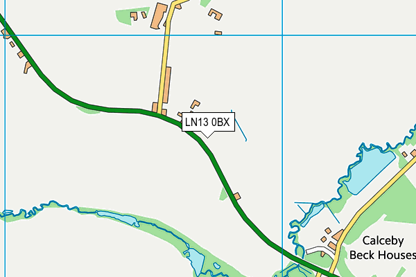 LN13 0BX map - OS VectorMap District (Ordnance Survey)