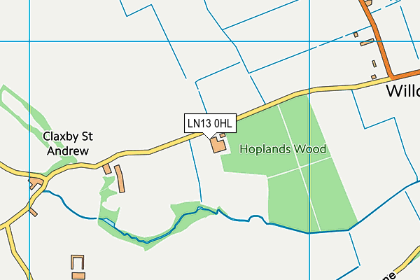 LN13 0HL map - OS VectorMap District (Ordnance Survey)