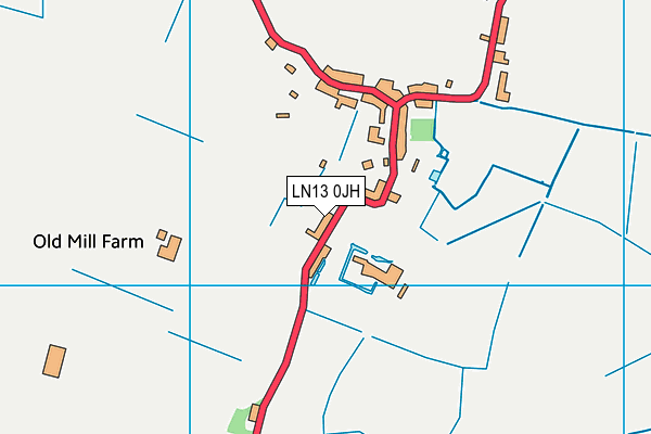LN13 0JH map - OS VectorMap District (Ordnance Survey)