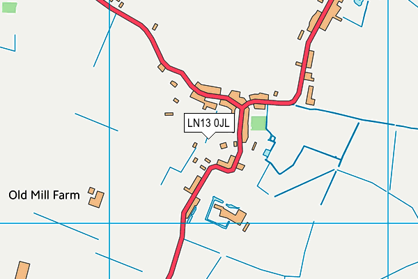 LN13 0JL map - OS VectorMap District (Ordnance Survey)