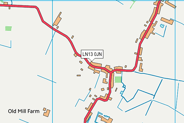 LN13 0JN map - OS VectorMap District (Ordnance Survey)