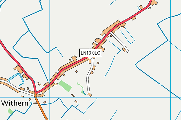 LN13 0LG map - OS VectorMap District (Ordnance Survey)