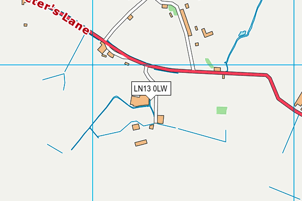 LN13 0LW map - OS VectorMap District (Ordnance Survey)