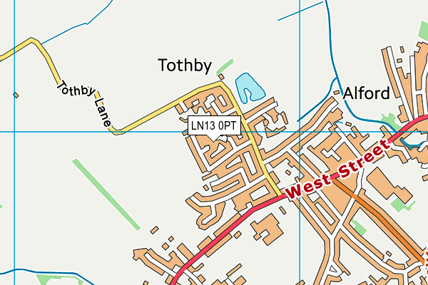 LN13 0PT map - OS VectorMap District (Ordnance Survey)