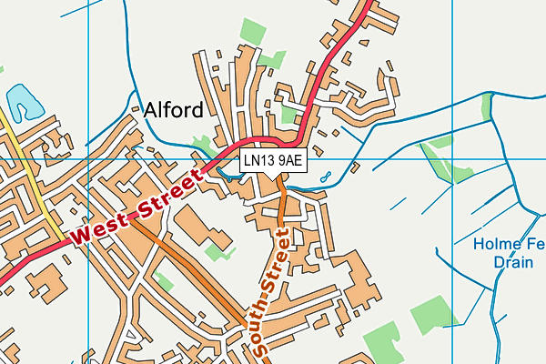 LN13 9AE map - OS VectorMap District (Ordnance Survey)