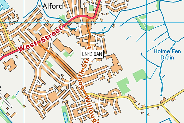LN13 9AN map - OS VectorMap District (Ordnance Survey)